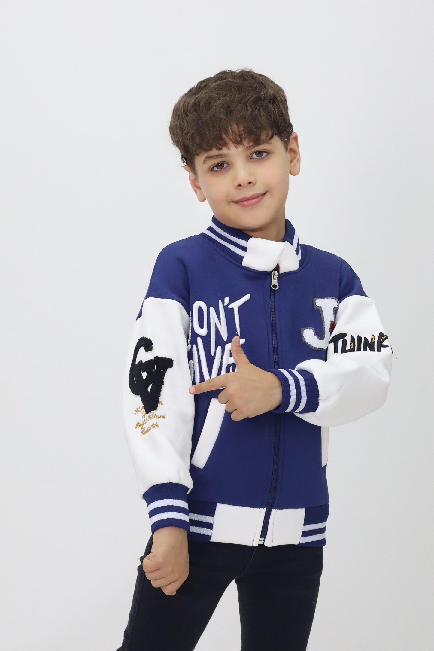 Unisex Çocuk Detaylı Kolej Ceket