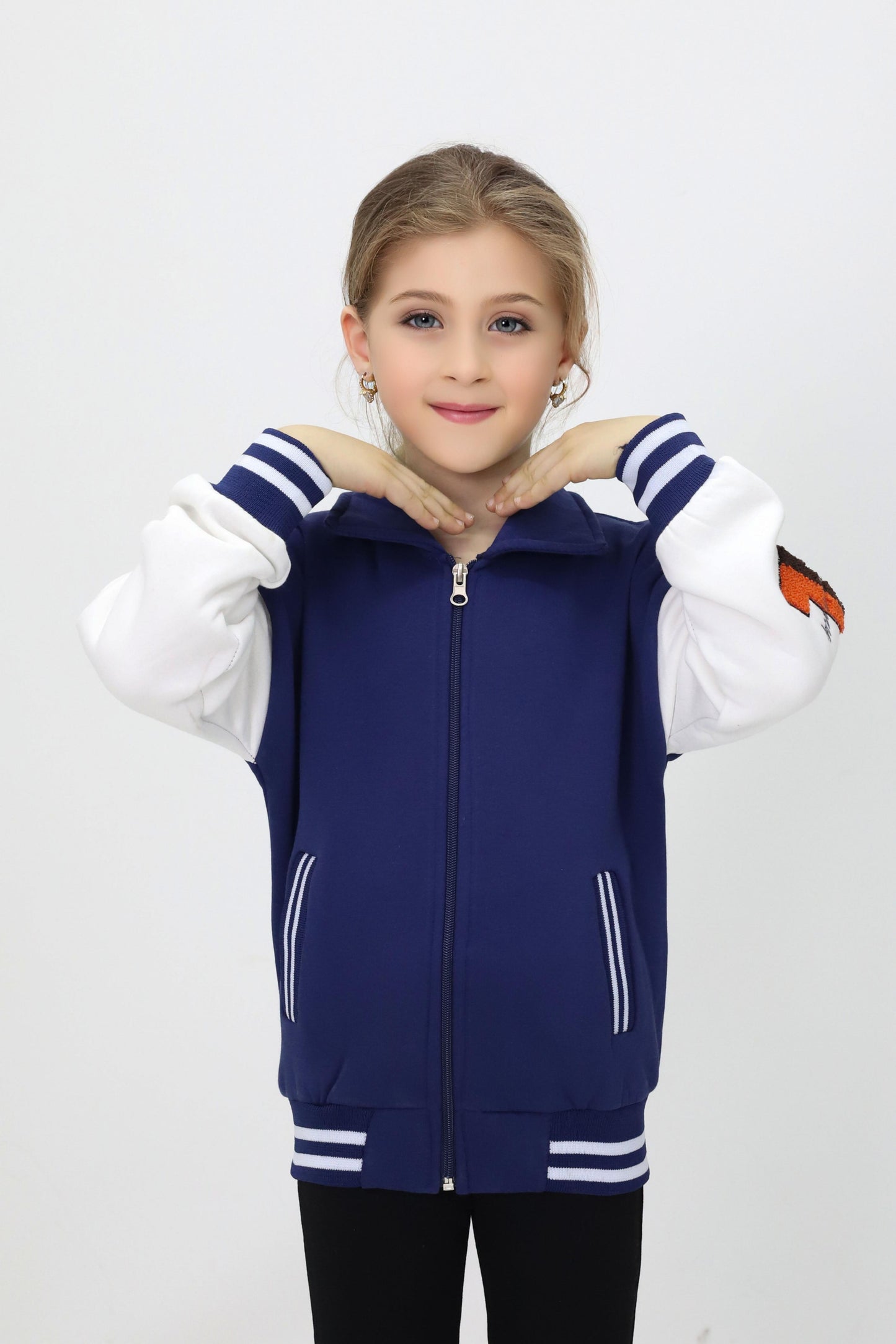 Unisex Çocuk Düz Kolej Ceket