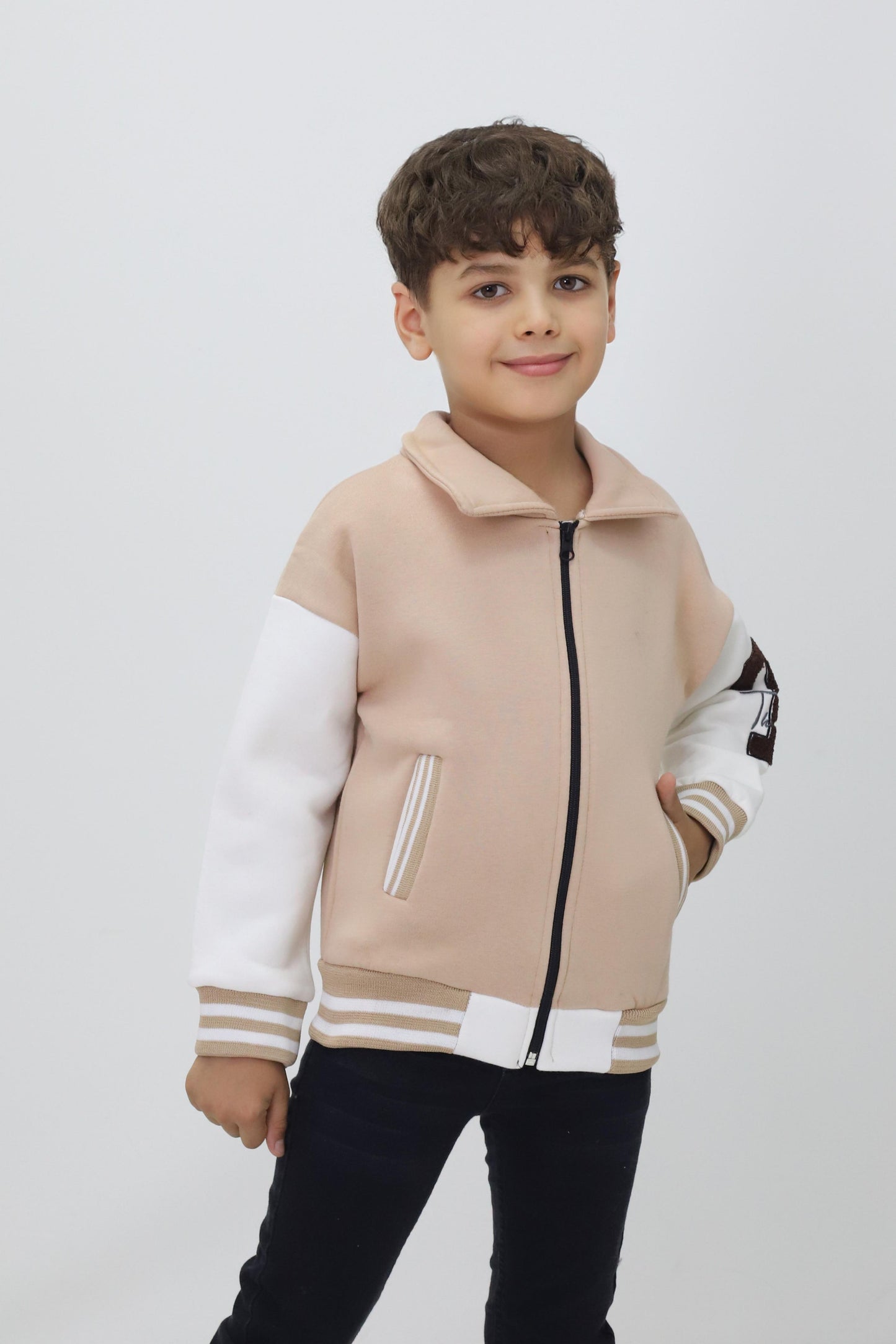 Unisex Çocuk Düz Kolej Ceket
