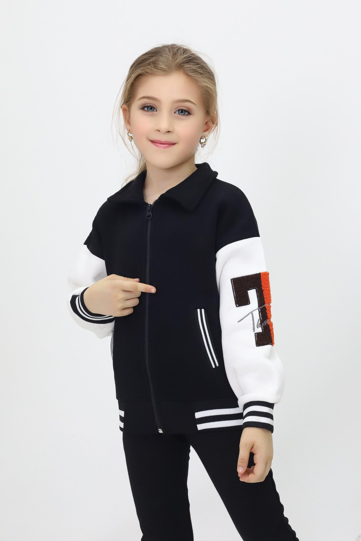 Unisex Çocuk Düz Kolej Ceket