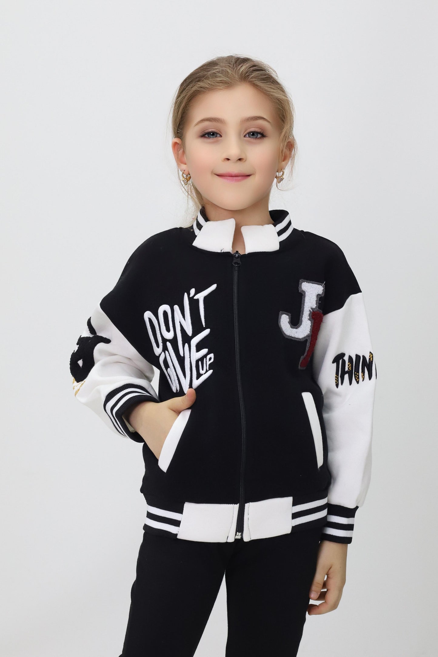 Unisex Çocuk Detaylı Kolej Ceket