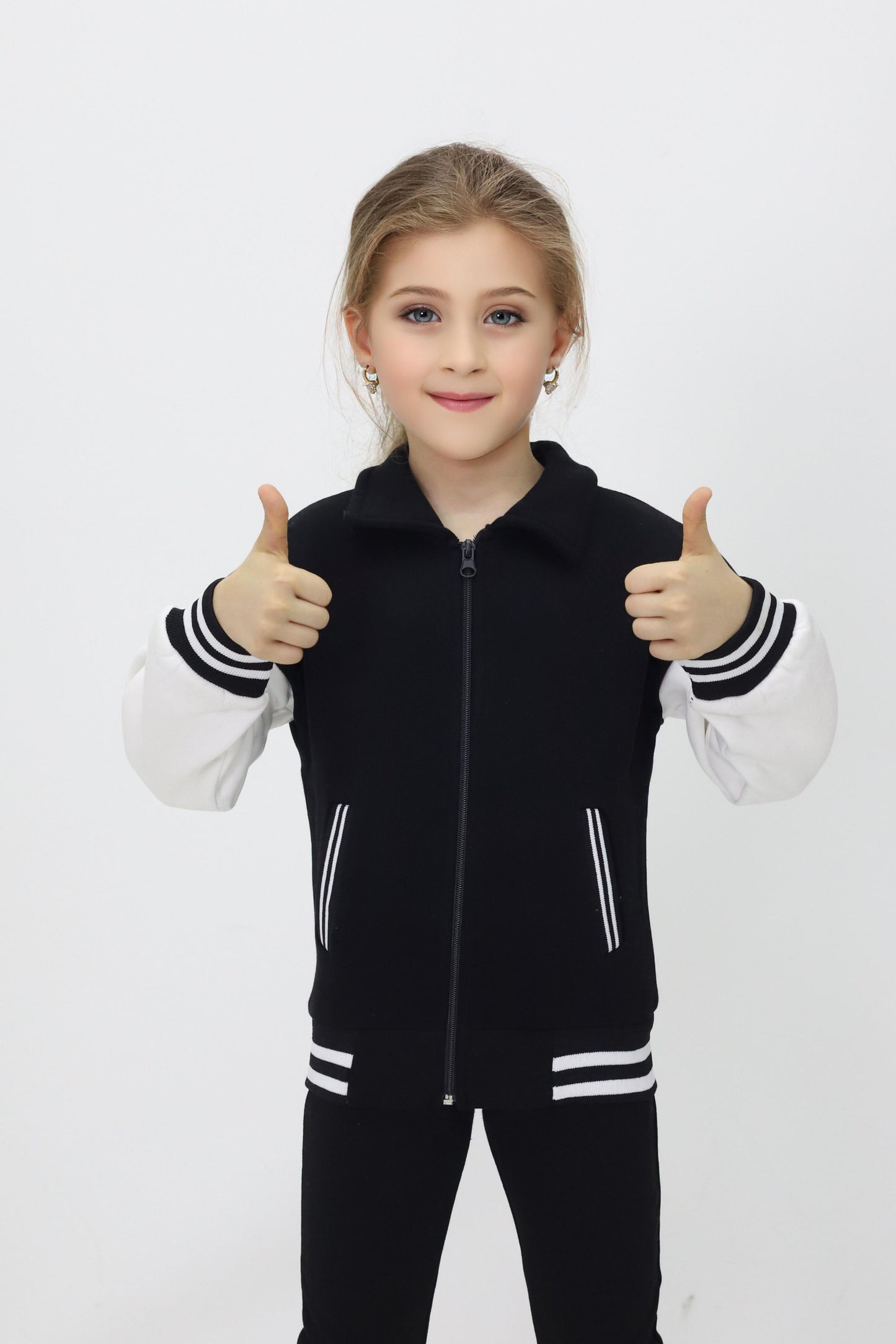 Unisex Çocuk Düz Kolej Ceket
