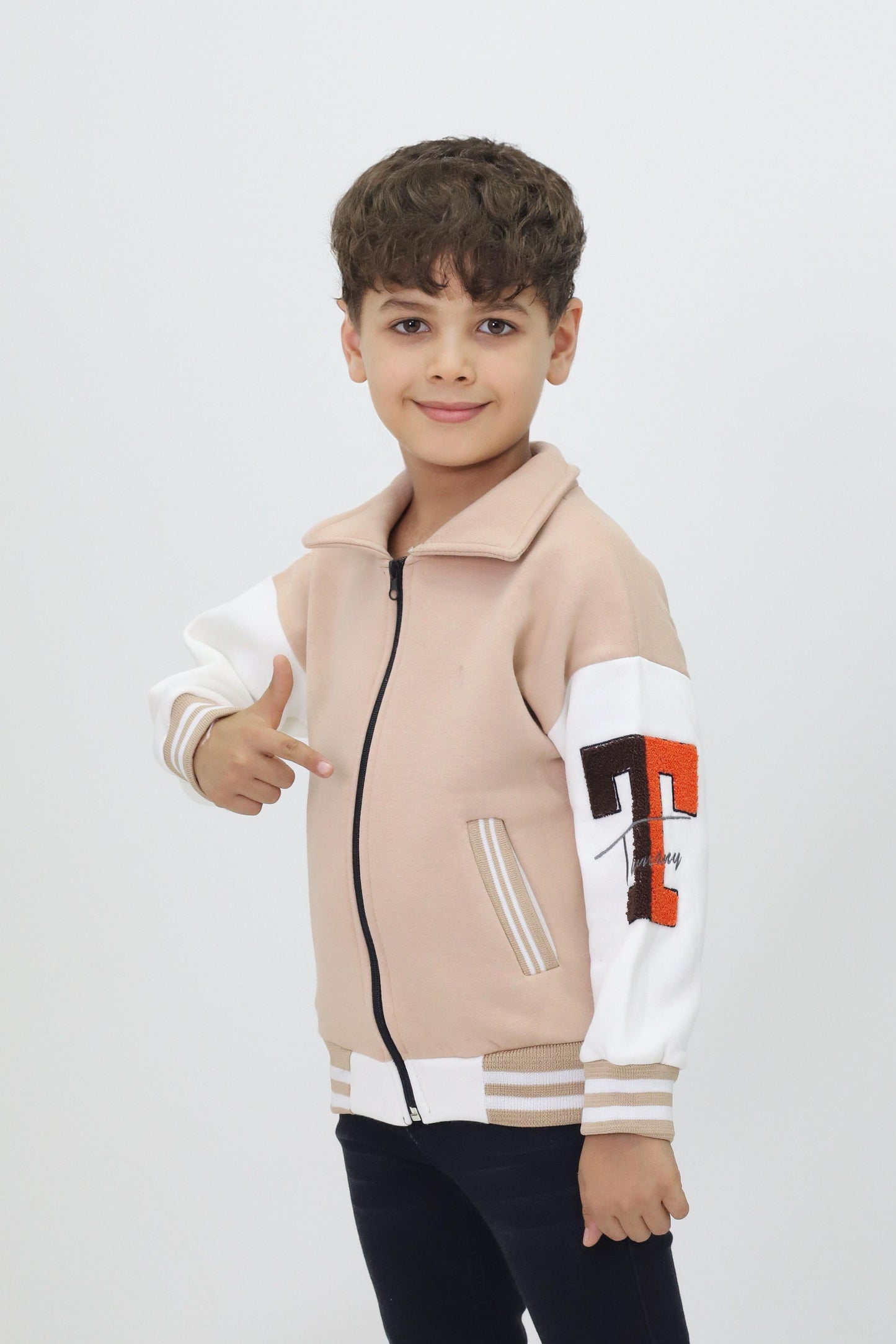 Unisex Çocuk Düz Kolej Ceket