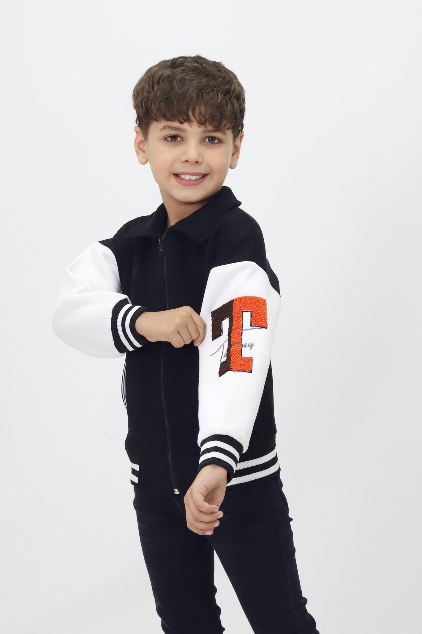 Unisex Çocuk Düz Kolej Ceket