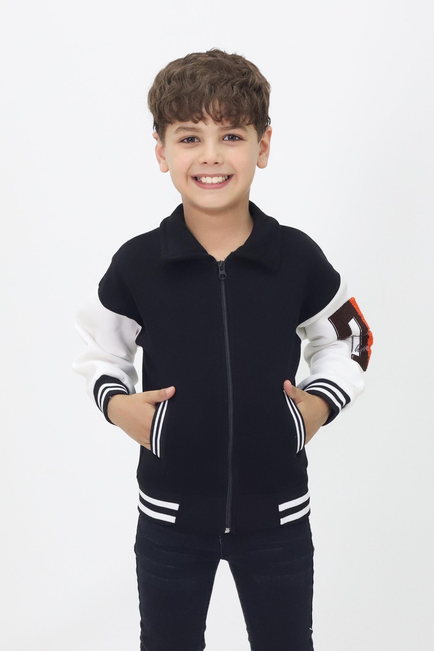 Unisex Çocuk Düz Kolej Ceket