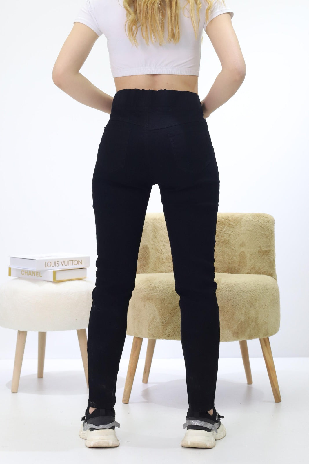 Kadın Kot Tayt Siyah - The Velavois