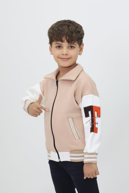 Unisex Çocuk Düz Kolej Ceket