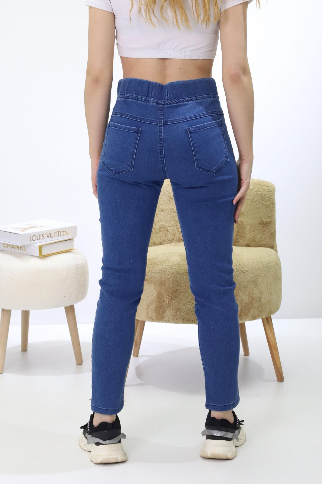 Kadın Kot Tayt Lacivert - The Velavois